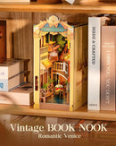 Rolife DIY Book Nook Kit for Adults, Miniature Dollhouse Booknook Kit, 3D Wooden Puzzle Creative Decorative Bookends Bookshelf Diorama Insert Crafts Hobbies Gifts (Romantic Venice) by TinyTreasures Baby Boutique