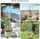 Tomato Planter Box with Trellis, 62" Self Watering Planter Trellis for Climbing Plants Outdoor, Raised Garden Bed for Garden Vegetables Flowers Herbs Indoor Outdoor by GreenHaven Gardens