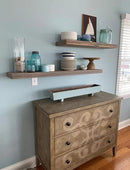 Joel's Antiques - 48 Inch Wooden Floating Shelves for Wall - 48x8x2 in - Made of Natural Wood - Long Heavy Duty Wall - Made in USA - Perfect for Living Room, Kitchen - Grey by CozyNest Decor