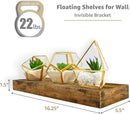 Sorbus Floating Shelves for Wall, Bathroom Shelves Wall Mounted for Kitchen, Bedroom, Bathroom Storage Over Toilet, Hanging Book Shelf for Home Decor Living Room (Rustic Brown, 2 Pack) by CozyNest Decor