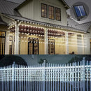 32.8 * 3.28FT Large Size Solar Curtain Lights Outdoor, 8 Modes Icicle Lights, Solar Garden Christmas Decortions for Patio, Gazebo, Eaves, Fence, Tree, Porch (White) by GreenHaven Gardens