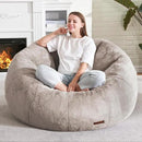 Hobestluk Bean Bag Chairs Large Bean Bag Couch for Adults Stuffed Sofa Chair Comfy Giant Bean Bag Chair with Spacious Design for Reading, Playing or Relaxing (Brown) by CozyNest Decor