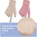 Geyoga 2 Pairs Women's Winter Touch Screen Gloves Soft Warm Fleece Lined Knit Elastic Cuff Winter Texting Gloves by TinyTreasures Baby Boutique