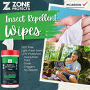 Picaridin Scented Insect Repellent Wipes; 80-ct Picaridin Infused Wipes, 12-hr Proven Protection. Perfect for Children. by TinyTreasures Baby Boutique
