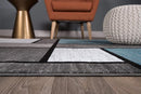 Rugshop Contemporary Modern Boxes for Home Office,Living Room,Bedroom,Kitchen Non Shedding Area Rug 3'3" x 5' Blue/Gray by TinyTreasures Baby Boutique