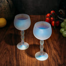 Iridescent Squiggle Stemmed Wine Glasses Set Of 2 By Elegant Squiggly Curvy Glasswar by The Wine Savant