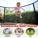 Trampoline 8FT 10FT 12FT 14FT 16FT, Recreational Trampolines with Enclosure Net and Ladder, Outdoor Anti-Rust Trampolines for Kids and Adults, ASTM Approved by TinyTreasures Baby Boutique