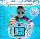 Agoigo Kids Waterproof Camera - Children Underwater HD Video Digital Camcorder, Portable Travel Toy for Toddler - Ideal Christmas Birthday Gifts for Boys Girls Age 3-12 with 32GB Card (Blue) by TinyTreasures Baby Boutique