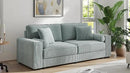 91-Inch Corduroy Pull Out Couch with Storage, Convertible Queen Sleeper Sofa with Pull Out Bed, Hide a Bed Couches for Bedroom, Guest Room, Apartment, Small Places, RV (Sage Green) by CozyNest Decor