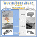 jela Foam Blocks 6Pcs Soft Play Equipment Soft Velvet, Toddler Climbing Toys Indoor Soft Play Climbing for Toddlers, Lightweight Climbing Blocks for Babies, Kids, Climb and Crawl Foam Playset by TinyTreasures Baby Boutique