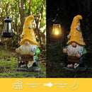 Gnome Garden Decor Statue Mom Dad Gifts Garden Accessories Garden Gnomes Outdoor Lights Solar Resin Gnomes Home Decorations for Patio,Yard,Lawn Ornament by CozyNest Decor