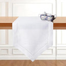 D'Moksha Homes White Linen Table Runner 60 Inches Long - 100% Pure Linen Diamond Table Runner 14 x 60 Inch for Dining, Fall and Halloween - Machine Washable by CozyNest Decor
