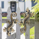 LIFFY Gecko Metal Wall Art Decor 2 Pack 15 Inch - Indoor & Outdoor Lizard Wall Art Hanging Sculpture for Home and Garden by GreenHaven Gardens