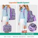 Choco Mocha Galaxy Backpack for Girls, Elementary School Backpack for Girls Ages 6-8 Kids Kindergarten Backpack Large Bookbag 18 Inch with Chest Strap, Purple by TinyTreasures Baby Boutique