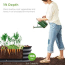 Best Choice Products 8x2x1ft Outdoor Metal Raised Garden Bed, Oval Deep Root Planter Box for Vegetables, Flowers, Herbs, and Succulents w/ 108 Gallon Capacity - Charcoal by GreenHaven Gardens