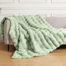 Sage Green Fluffy Comfy Blanket for Couch Living Room 50x60 Faux Fur Throw Blanket for Bed Soft Furry Cozy Best Housewarming Home Decor Gifts 860 GSM by CozyNest Decor