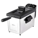 Amazon Basics 3.2-Qt (3.0L) Deep Fryer with 12-Cup Oil Capacity, Adjustable Temperature, Easy Draining Basket, Stainless Steel Exterior, Viewing Window, 1500W, Black & Silver by CozyNest Decor
