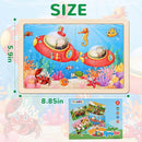 Wooden Puzzles Toys for Kids Ages 3-5, Set of 4 Packs with 20-Piece Farm, Animals Theme Wood Jigsaw Puzzles, Preschool Educational Brain Teaser Toys for Boys and Girls 3-6 Years Old. by TinyTreasures Baby Boutique