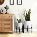 Plant Pot with Stands Set of 2, Mid Century Planters for Indoor Plants Modern Decorative Flower Pots for Balcony, Office, Living Room or Garden with Drainage Plug, 12 inch & 10 inch by CozyNest Decor