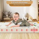 Foldable Baby Play Mat, PIGLOG 0.6in Thick Waterproof Playmats for Babies and Toddlers Kids, Safe Foam Playmat for Tummy Time, 50x50 Playpen Mat, Reversible Portable Floor Mat for Infant, Dinosaur by TinyTreasures Baby Boutique
