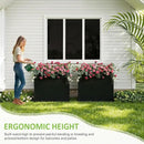 Planter Box Outdoor 38"W x 10.2"D x 30"H- Tall Rectangular Planters for Outdoor Patio/Porch, All-Weather with Anti-dumping Kit, Durable Galvanized Steel, Modern Design for Plants, Flower,Garden by CozyNest Decor