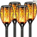 Upgraded Larger Solar Lights Outdoor Waterproof 96 LED, 43" Outdoor Lights, Solar Torch Light with Flickering Flame, Led Lights for Garden Decor, Patio, Yard, Pathway, 4Pack by GreenHaven Gardens
