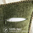 MIULEE Pack of 2 Couch Throw Pillow Covers 16x16 Inch Olive Green Farmhouse Decorative Pillow Covers with Stitched Edge Soft Chenille Solid Dyed Spring Pillow Covers for Sofa Bed Living Room by CozyNest Decor