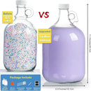 2 Pack Gallon Glass Pump Bottle Dispensers with 3 Pumps and 2 Airtight Lids, Laundry Soap Dispensers with 1 Funnel, Liquid Laundry Detergent Dispensers for Fabric Softener, Shampoo, Body Wash