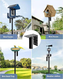 Bird Feeder Pole Stand – 60 Inch Height Feeding Station with 1-Inch Dia Heavy Duty for Hanging Feeders, Bird House Pole Mount Kit for Outdoor, Slip-Fit Connection by GreenHaven Gardens