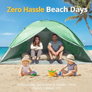 CAMEL CROWN Beach Tent UPF 50+ Sun Shelter for 2/3/5/6 Person, Lightweight Portable Sun Shade with Sand Anchor, Family Beach Day & Outdoor Adventures by TinyTreasures Baby Boutique