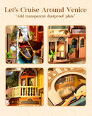 Rolife DIY Book Nook Kit for Adults, Miniature Dollhouse Booknook Kit, 3D Wooden Puzzle Creative Decorative Bookends Bookshelf Diorama Insert Crafts Hobbies Gifts (Romantic Venice) by TinyTreasures Baby Boutique