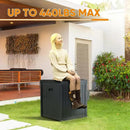 51 Gallon Resin Deck Box, Outdoor Storage Box Waterproof for Patio, Garden, Pool, and Deck, Storage Solution for Cushions, Tools, Delivery Packages, Grey by GreenHaven Gardens