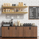 Heimlove 40 Inches Floating Shelves for Wall,9.3" Deep Oak Long Floating Shelves Set of 2,Large Display & Storage Shelf,Wall Shelf for Bathroom Bedroom Living Room Kitchen Office by CozyNest Decor