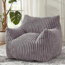 Giant Bean Bag Chairs for Adults with Filling Plush Fluffy Bean Bag Chairs for Teens with Armrests Comfy BeanBag Lazy Couch Sofa Chair for Bedroom Living Room Reading (Dark Gray2, M-for Teens/Adults) by CozyNest Decor