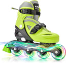 2PM SPORTS Inline Skates with Light Up Wheels, Roller Skates Blades for Boys Girls Kids Ages 5-8 8-12 4-6 6-12, Size Adjustable Beginner Blades Roller Skates by TinyTreasures Baby Boutique
