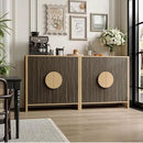 65 Inch TV Stand, Mid Century Modern Entertainment Center with Storage Cabinets & Adjustable Shelves, Media Console TV Credenza for Living Room, Dining Room, Hallway, Walnut by CozyNest Decor