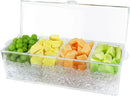 Estilo 4 Section Condiment on Ice, Clear (1-(Pack)) by CozyNest Decor
