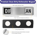 Dishwasher Clean Dirty Sign-Dishwasher Magnet Stainless Steel Clean Dirty Sign for Kitchen Organization Farmhouse Dishwasher Slide Indicator, Optional Adhesive Stickers by TinyTreasures Baby Boutique