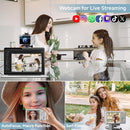 Digital Camera, 2025 4K 44MP Autofocus Digital Cameras for Teens, Silver Point and Shoot Camera for Kids with 16X Zoom, 64GB SD Card, Compact Small for Boys Girls Teens Kids Gift by TinyTreasures Baby Boutique