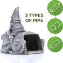 Gutter Downspout Extension - Downspout Splash Block - Downspout Diverter Garden Statue (Gutter in The Form of Funny Gnome on a Frog) by GreenHaven Gardens