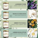 4 Pack Scented Candles Set | Scented Candles for Home, Candle Gifts for Women Men, Soy Candle for Home, Aromatherapy Gift of Amber Patchouli/Lemon Eucalyptus/Lavender/Sandalwood by CozyNest Decor
