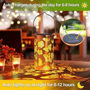 4 Pack Butterfly Solar Lanterns Outdoor Hanging Lantern Lights, Flower Pattern Waterproof LED Garden Decorative Light for Patio Yard Pathway Lawn Front Porch Tree by GreenHaven Gardens