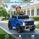 12V Ride on Car Licensed Ford F-150 Raptor, Kids Electric Car with Remote Control, LED Light/Music/MP3, Truck Bed Storage, 3-Point Seat Belt (12V, Blue) by TinyTreasures Baby Boutique
