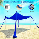 COMMOUDS Beach Tent Sun Shelter - UPF50+ Pop Up Beach Canopy with Sandbags & Sand Shovel & Windproof Poles, Portable Sun Shade for Beach, Camping, Picnics, Backyard by TinyTreasures Baby Boutique