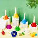 Fabbay 24 Pcs 8 Note Hand Bells Set Musical Handbells for Kids Colorful Diatonic Metal Bells Toy Percussion for Kids Toddlers Children Musical Teaching Church Chorus Wedding Family Birthday Party by TinyTreasures Baby Boutique