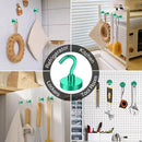 MIKEDE Magnetic Hooks, 40Lbs+ Heavy Duty Magnet Hooks for Cruise Cabins, Super Neodymium Hanging Hooks Strong Magnets with Hook for Fridge, Magnetic Hanger for Grill, Toolbox, Storage(Green, 10 Pack) by CozyNest Decor