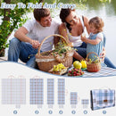 80"x60" Waterproof Sandproof Picnic Mat - Portable Foldable Outdoor Blanket for Beach, Park, Travel & Indoor Use - Lightweight Compact Design, Easy-Carry (Blue&Gray) by TinyTreasures Baby Boutique