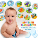 Floating Animals & Alphabet Flash Cards for Bathtub - Preschool Learning Toddler Flash Cards - Educational Bath Toys for 18 Months+ (Set of 26) by TinyTreasures Baby Boutique