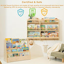 Wall Bookshelf - 3-Tier Floating Wooden Shelves for Kids Room, Nursery, Baby Room, Playroom, Living Room - Birch Hanging Montessori Bookshelf (Narrow) by TinyTreasures Baby Boutique