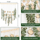 Artificial Eucalyptus Wall Decor Fake Greenery Leaves Stems Home Decor Wall Hanging Plants Boho Rustic Farmhouse Decor for Bedroom Kitchen Dining Room Livingroom Bathroom Livingroom (Small) by CozyNest Decor